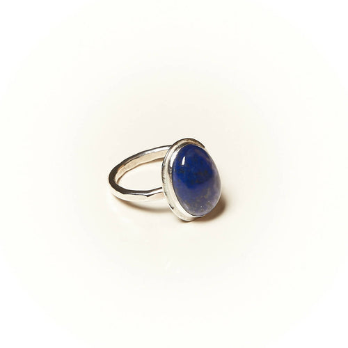 Bague GLAIA en argent avec un Lapis lazuli. | EMPREINTES Paris - EMPREINTES Paris