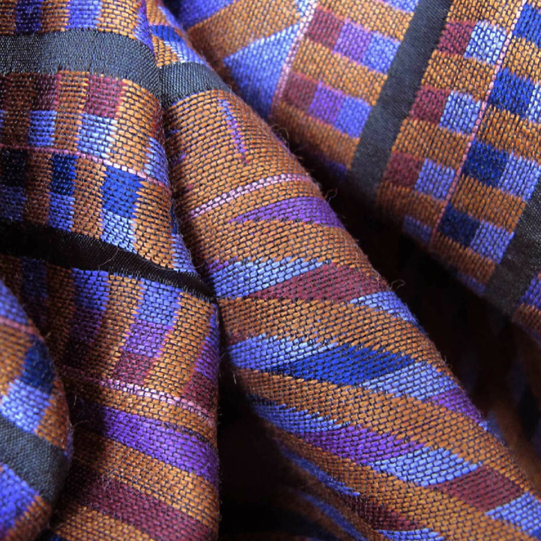 Écharpe maxi Laine Soie Multico Daim CINÉTIQUE | EMPREINTES Paris