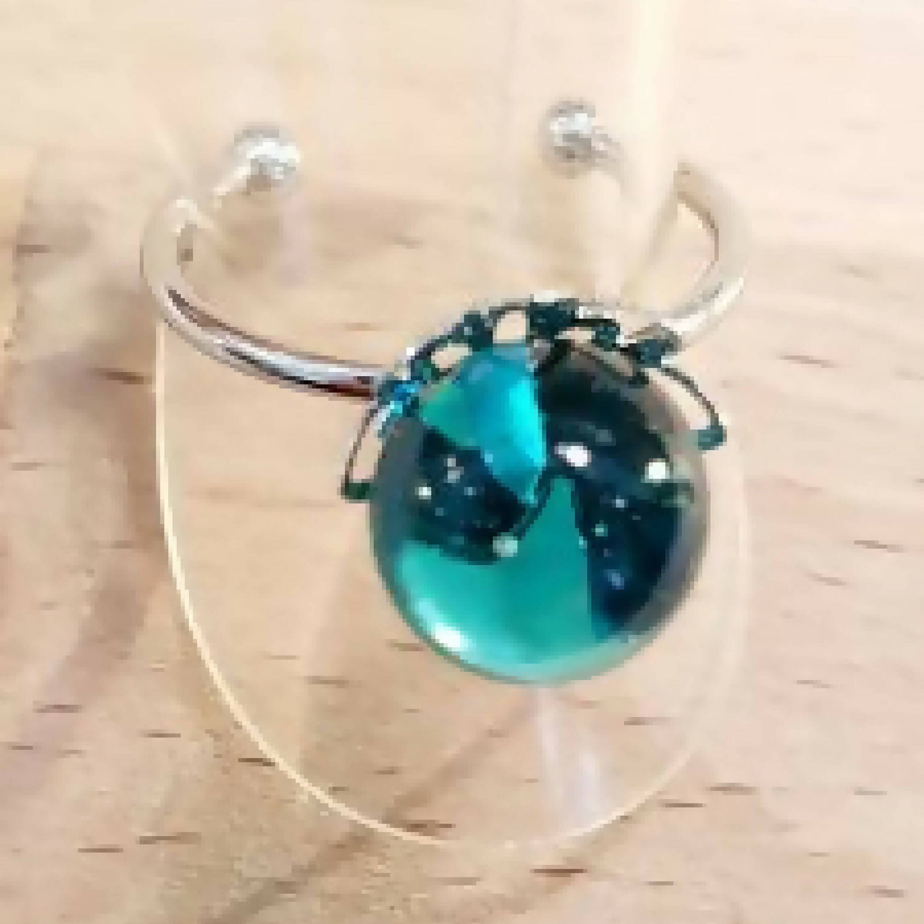 Bague perle de verre Turquoise | EMPREINTES Paris | EMPREINTES Paris