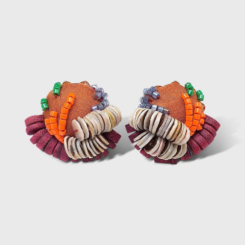 Boucles d'oreilles Ameno marron | EMPREINTES Paris - EMPREINTES Paris