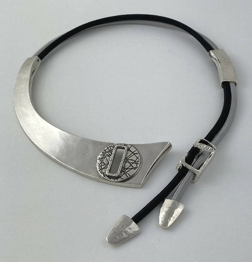 Collier réglable en étain argenté 9 | EMPREINTES Paris - EMPREINTES Paris