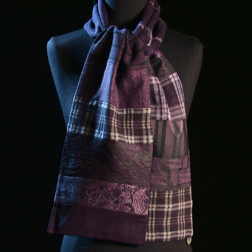 Écharpe hivernale homme- violet | EMPREINTES Paris - EMPREINTES Paris