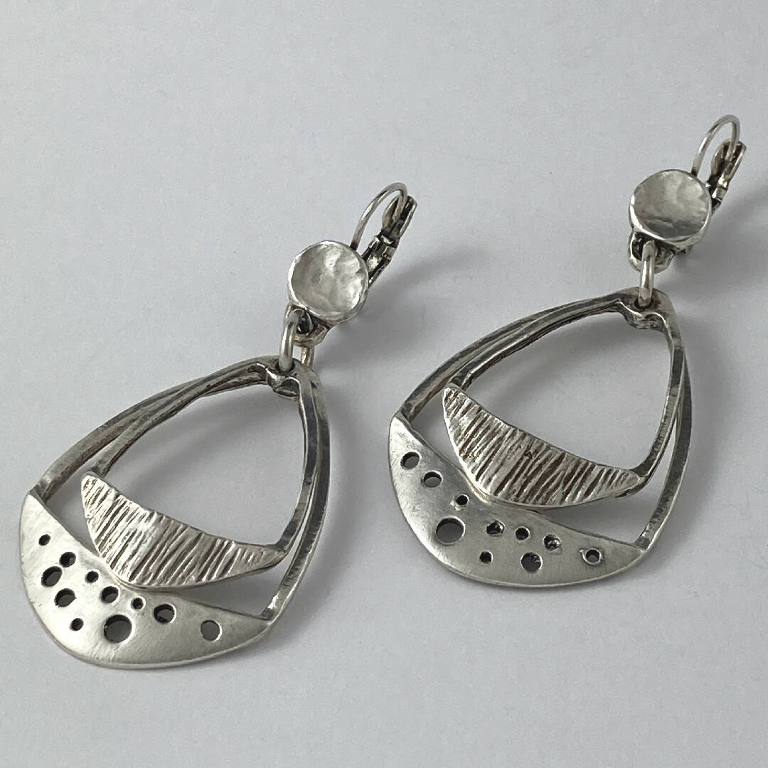 Boucles d’oreilles en étain Argenté 26 | EMPREINTES Paris