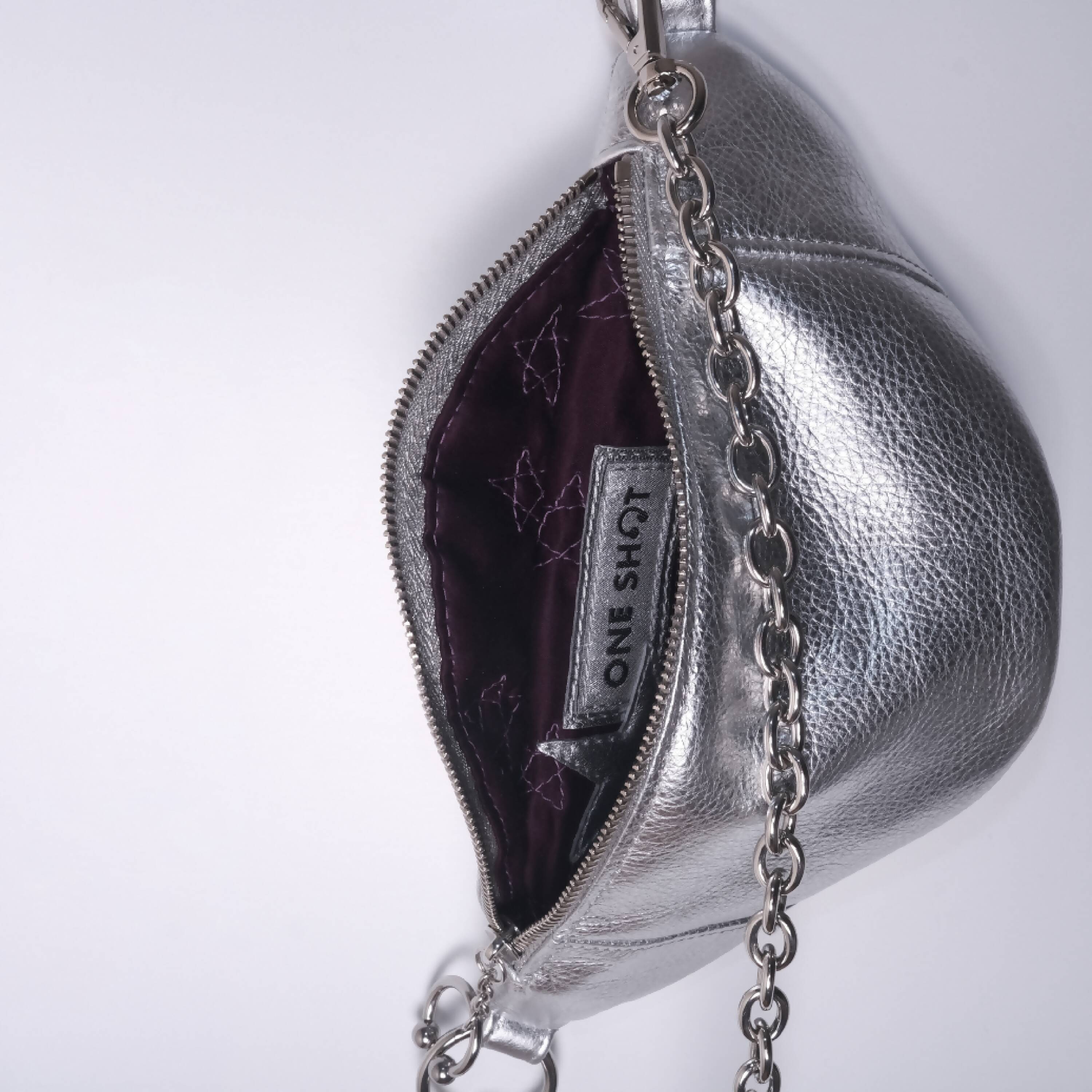 Mini sac banane - argent | EMPREINTES Paris