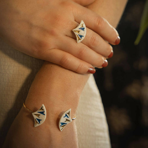 Bague Papyrus GM marine | EMPREINTES Paris - EMPREINTES Paris