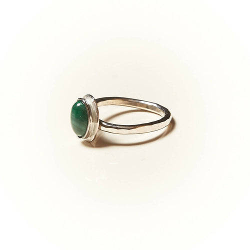 Bague CLASSICA en argent avec une malachite. | EMPREINTES Paris - EMPREINTES Paris