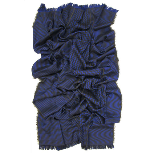 Écharpe maxi Laine Soie Encre Noir CINÉTIQUE | EMPREINTES Paris - EMPREINTES Paris