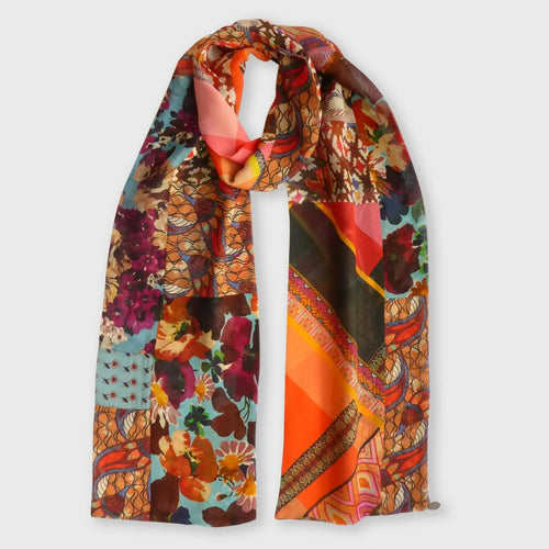 Foulard mix imprimés corail | EMPREINTES Paris - EMPREINTES Paris