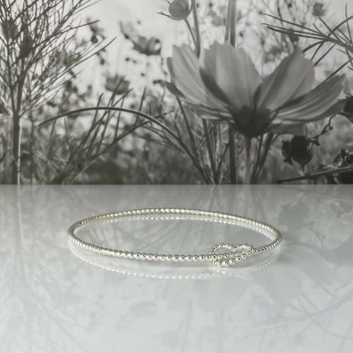 Bracelet Jonc et breloque Cœur en argent massif - Collection Amour | EMPREINTES Paris - EMPREINTES Paris