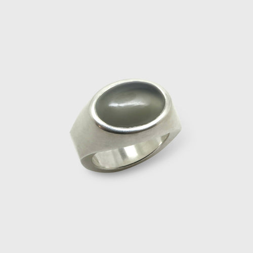 Chevalière ovale pierre de lune | EMPREINTES Paris - EMPREINTES Paris