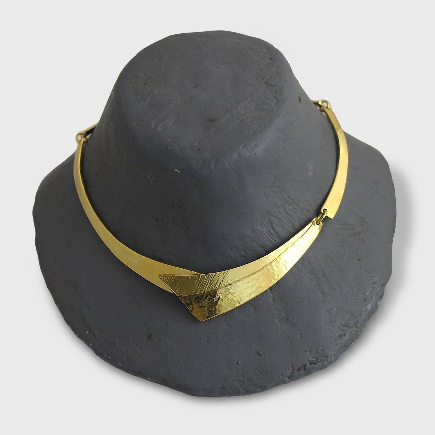 Collier réglable en étain Doré 3 | EMPREINTES Paris