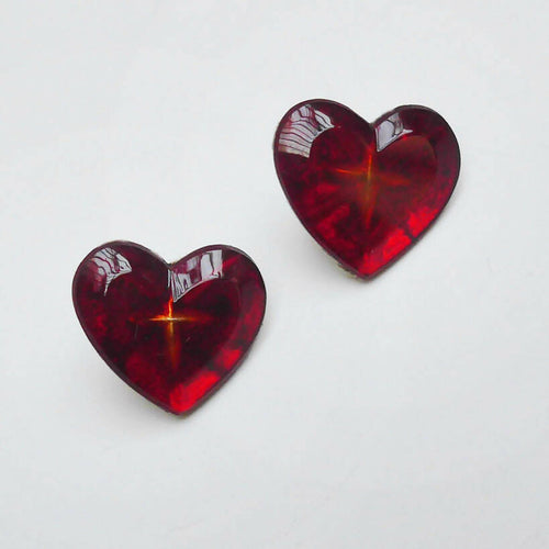 Boucles d'oreilles Casanova Cœur Rouge | EMPREINTES Paris - EMPREINTES Paris