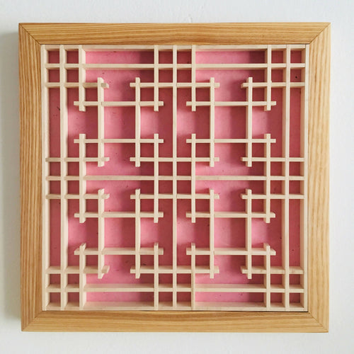 Cadre Kumiko - Intaresu - Rose | EMPREINTES Paris - EMPREINTES Paris