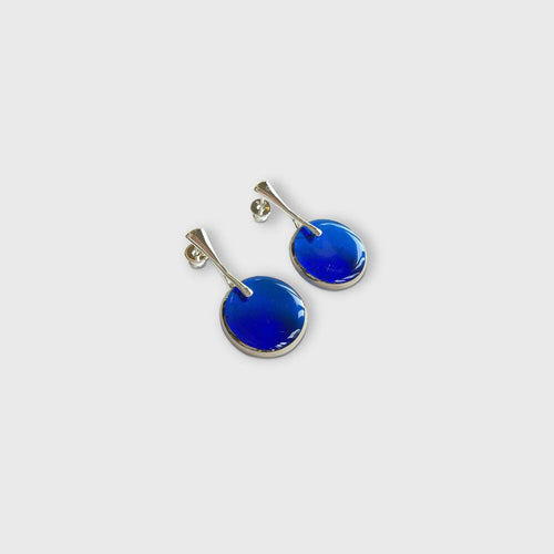 Boucles d'oreilles PLEINE LUNE bleu roi | EMPREINTES Paris - EMPREINTES Paris