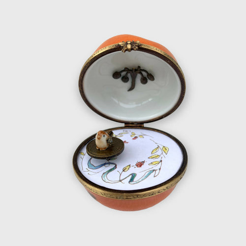 Pomme à musique orange et oiseau romantique brun | EMPREINTES Paris - EMPREINTES Paris