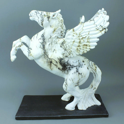 Pegase , sculpture en raku crin de cheval | EMPREINTES Paris - EMPREINTES Paris
