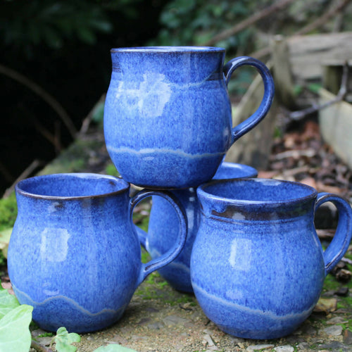 Mug rond en grès avec email bleu | EMPREINTES Paris - EMPREINTES Paris