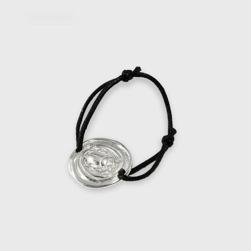 Bracelet Cordon Scarabée Soleil argent | EMPREINTES Paris - EMPREINTES Paris