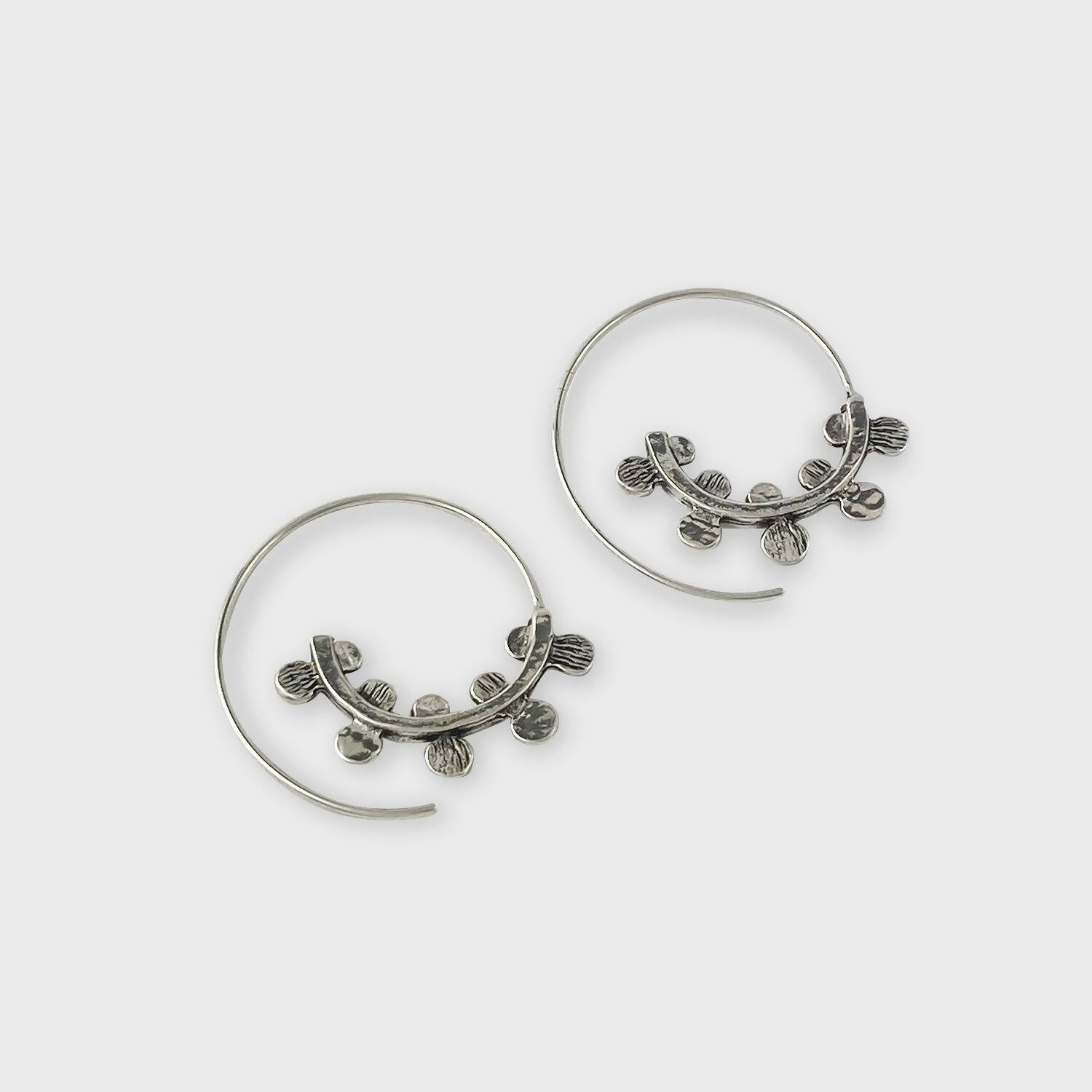 Boucles d’oreilles en étain Argenté 5 | EMPREINTES Paris