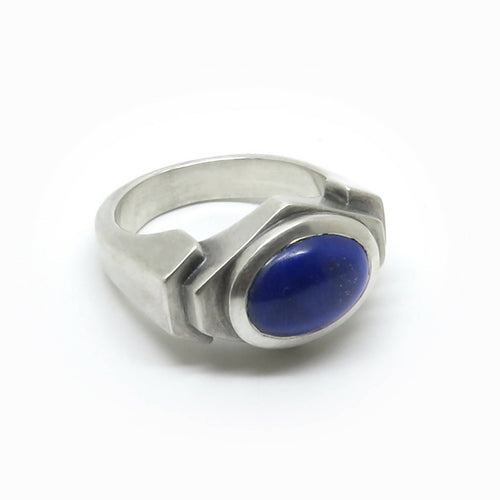 Chevalière Architecturale Lapis Lazuli | EMPREINTES Paris - EMPREINTES Paris