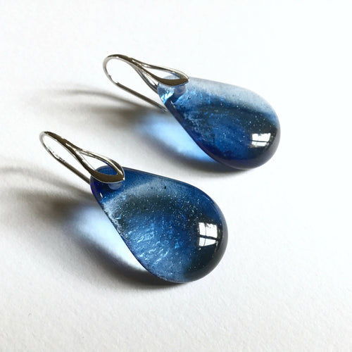 Boucles d'oreilles Gouttes Bleu nuage | EMPREINTES Paris - EMPREINTES Paris