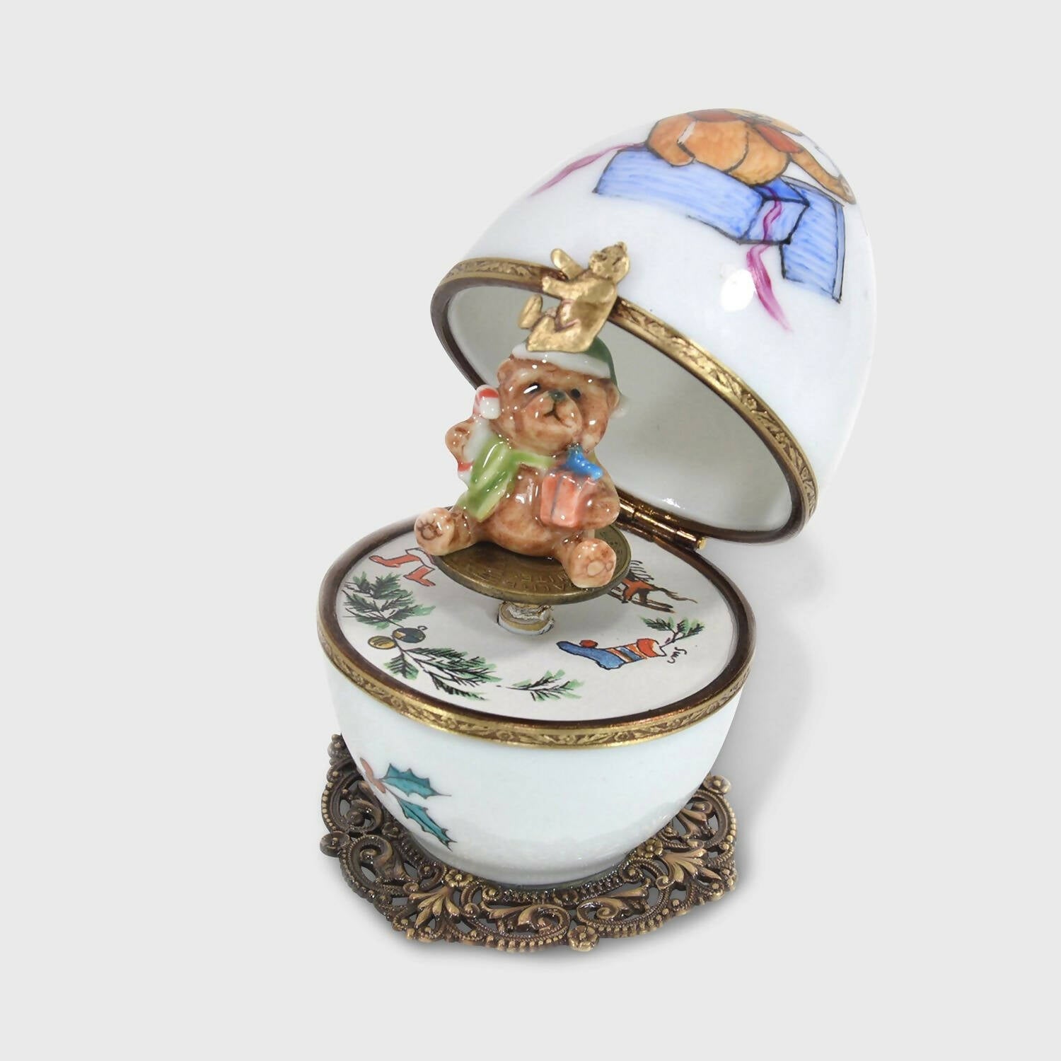 Œuf musical ourson blanc et jouets | EMPREINTES Paris