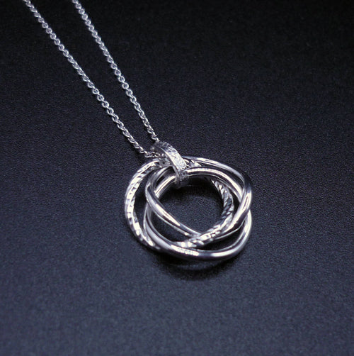 Collier anneaux de Borromée anneau diamanté petit modèle | EMPREINTES Paris - EMPREINTES Paris