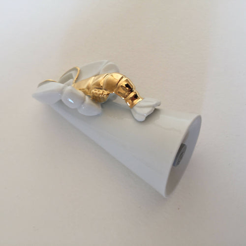 Sel Poivre homard en porcelaine et or | EMPREINTES Paris - EMPREINTES Paris