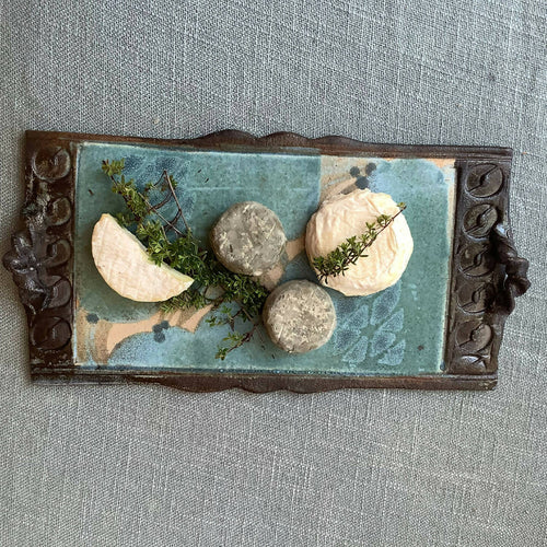 Plateau en grés bleu turquoise | EMPREINTES Paris - EMPREINTES Paris