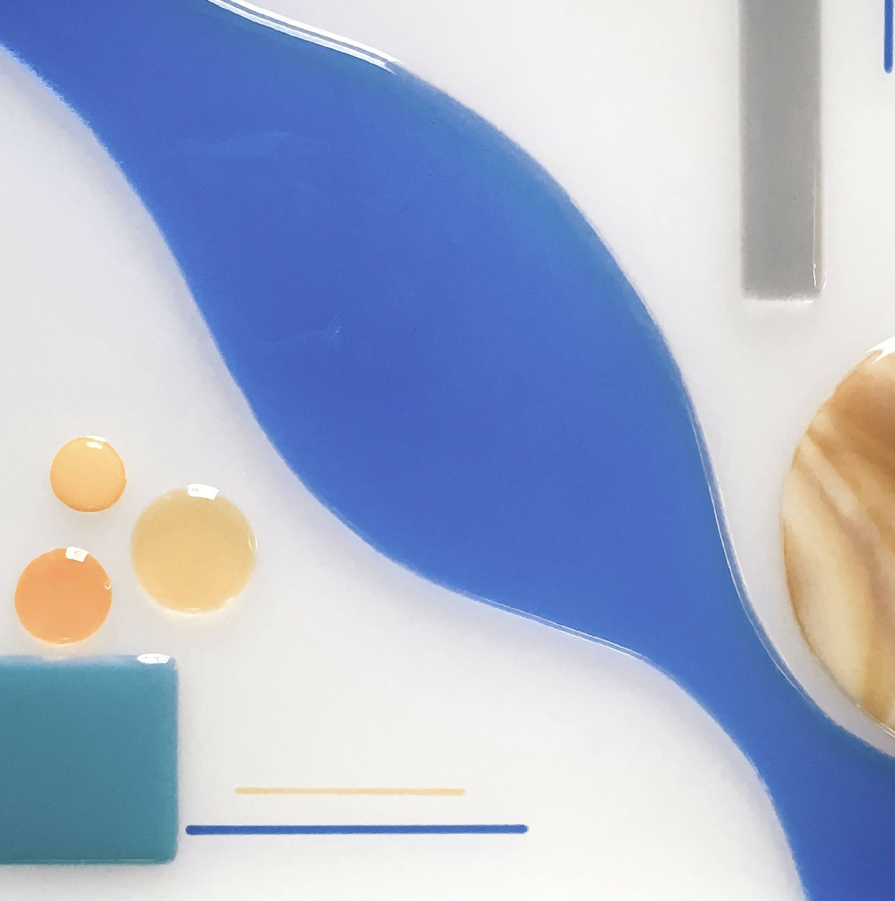 Applique carrée. Ondulation bleue | EMPREINTES Paris