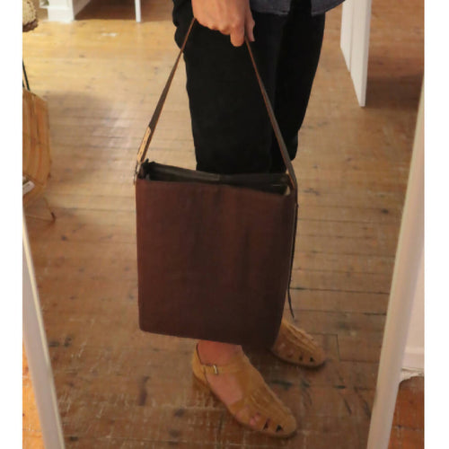 Sac Bandoulière Aubergine | EMPREINTES Paris - EMPREINTES Paris