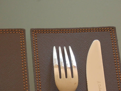 Set de table Grimaud en cuir Chocolat | EMPREINTES Paris - EMPREINTES Paris