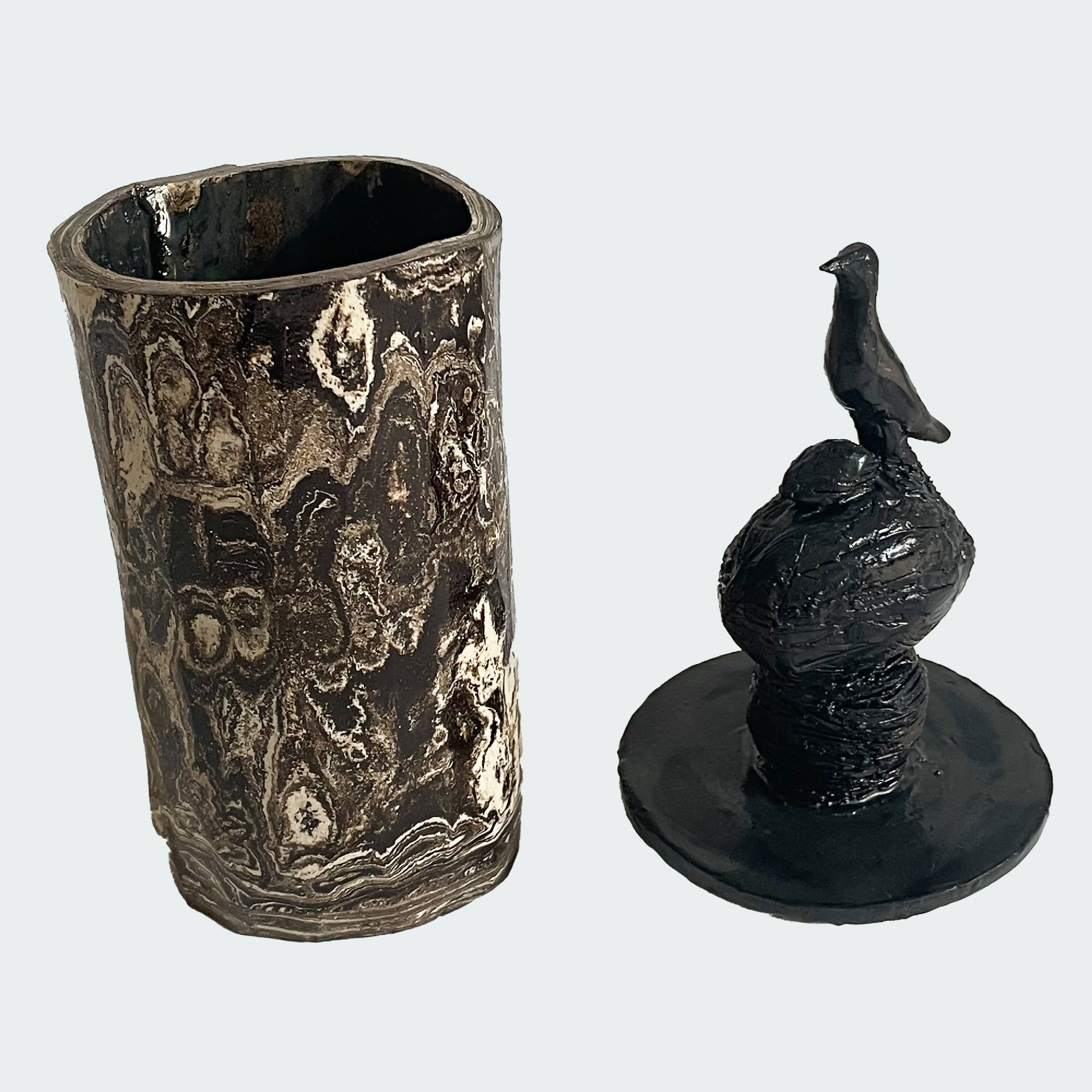 Pot Oiseau sur Rocher Noir | EMPREINTES Paris