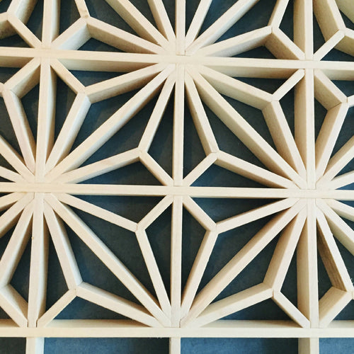 Cadre Kumiko - Asa-No-Ha - Bleu | EMPREINTES Paris - EMPREINTES Paris