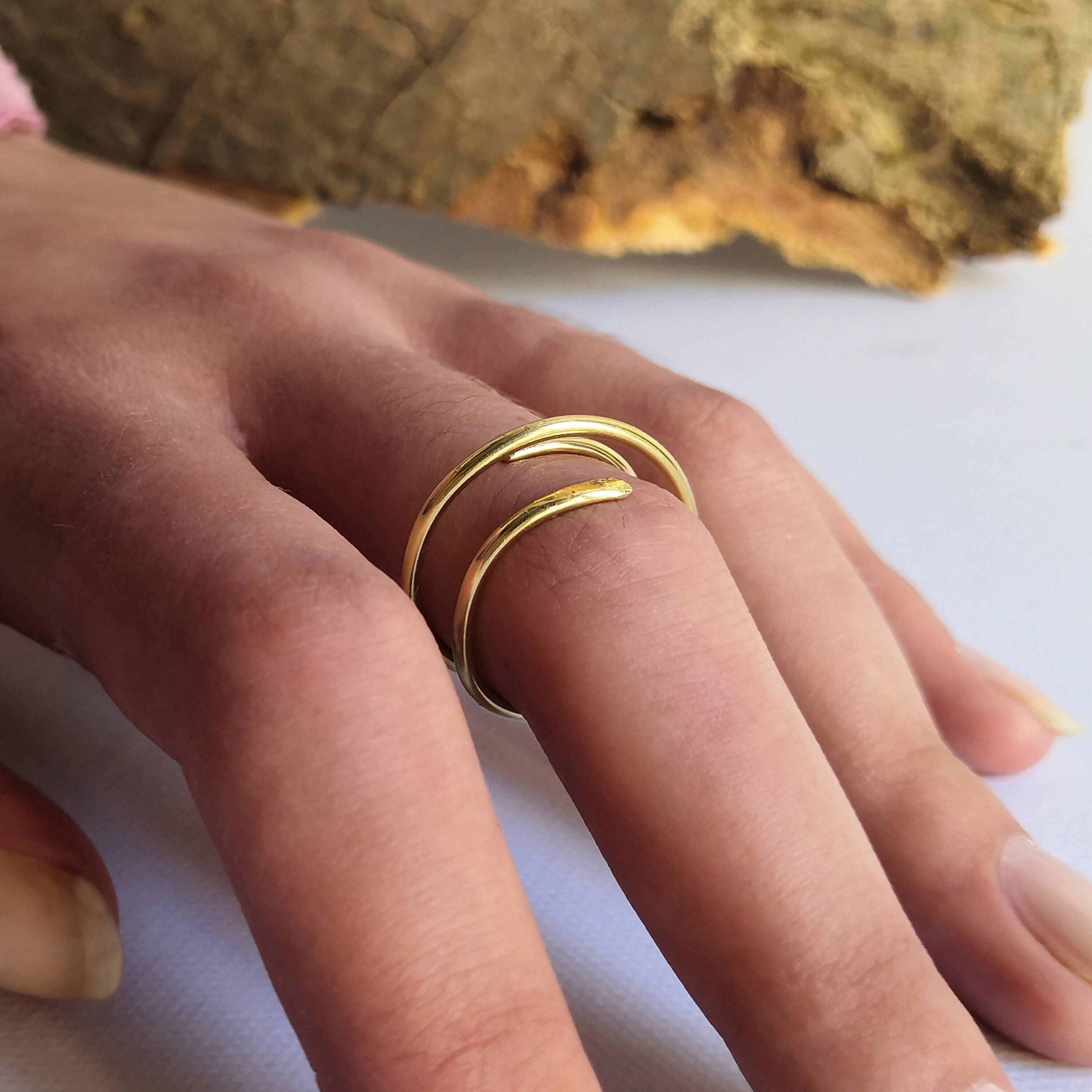 Bague A deux pas Laiton | EMPREINTES Paris