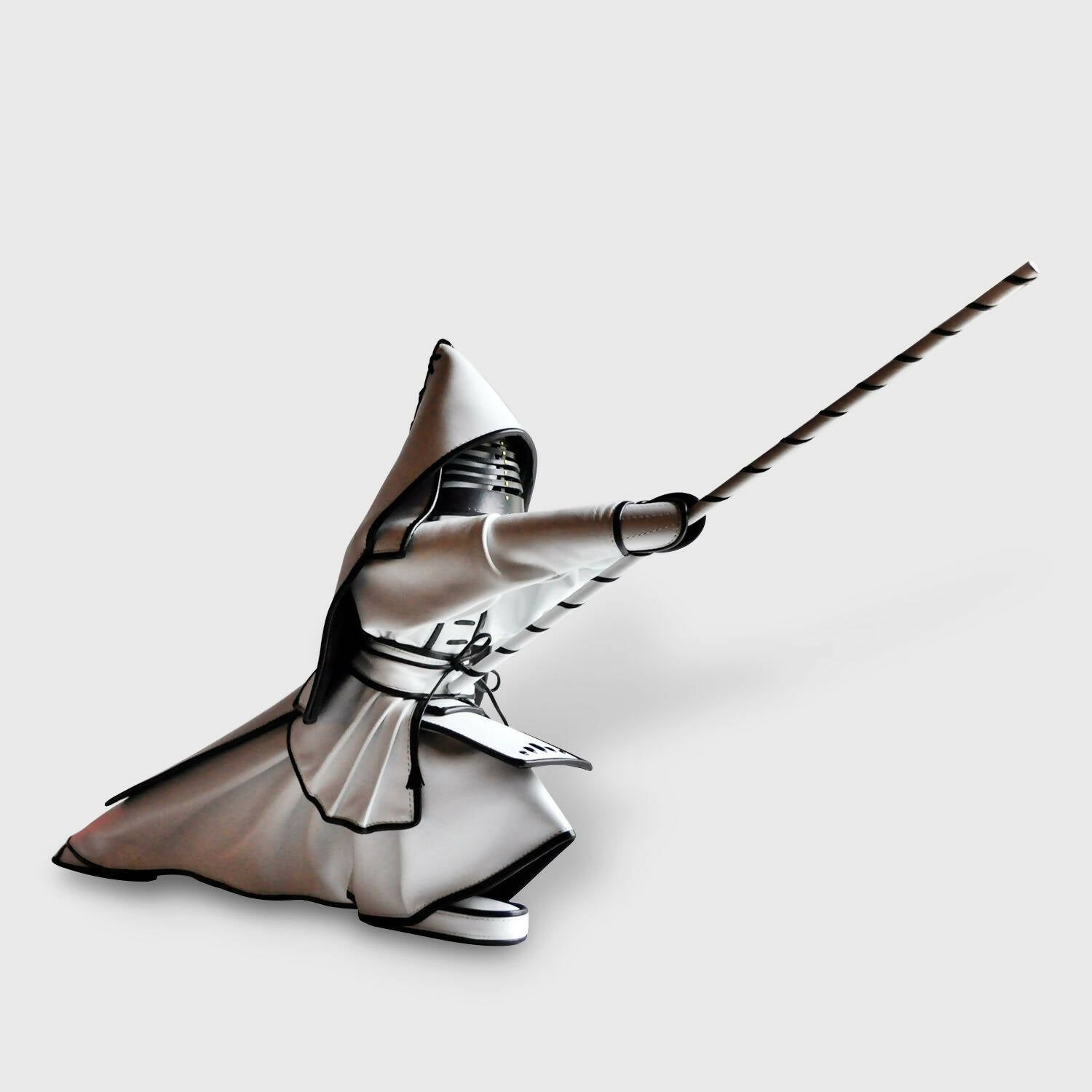 Sculpture cuir Kendo blanc | EMPREINTES Paris