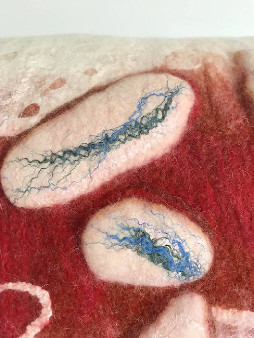 Coussin collection Ecumes rouge | EMPREINTES Paris - EMPREINTES Paris