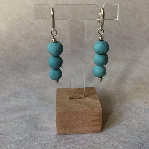 Boucles d'oreilles bleues en porcelaine | EMPREINTES Paris - EMPREINTES Paris