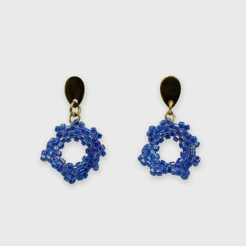 Boucles d'oreilles Capucine bleu irisé | EMPREINTES Paris - EMPREINTES Paris