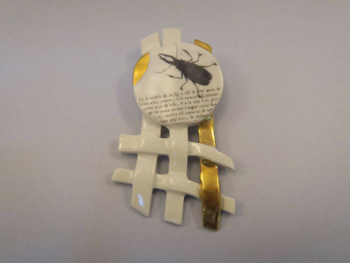 Broche Histoire naturelle tissée, insecte | EMPREINTES Paris - EMPREINTES Paris