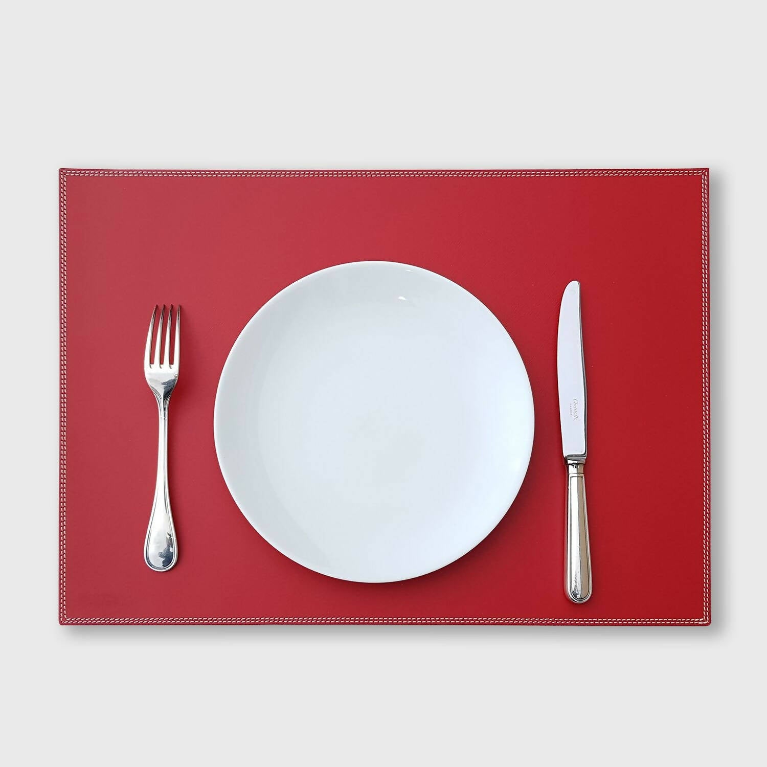 Set de table en cuir UNO rouge | EMPREINTES Paris | EMPREINTES Paris