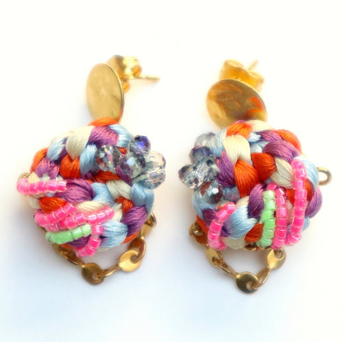 Boucles d'oreilles Kabuki Rose | EMPREINTES Paris - EMPREINTES Paris