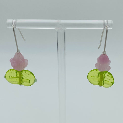 Boucles d'oreilles Printemps, rose et vert | EMPREINTES Paris - EMPREINTES Paris