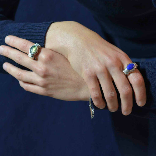 Chevalière Architecturale Lapis Lazuli | EMPREINTES Paris - EMPREINTES Paris