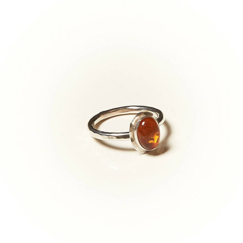 Bague CLASSICA en argent avec une ambre. | EMPREINTES Paris - EMPREINTES Paris