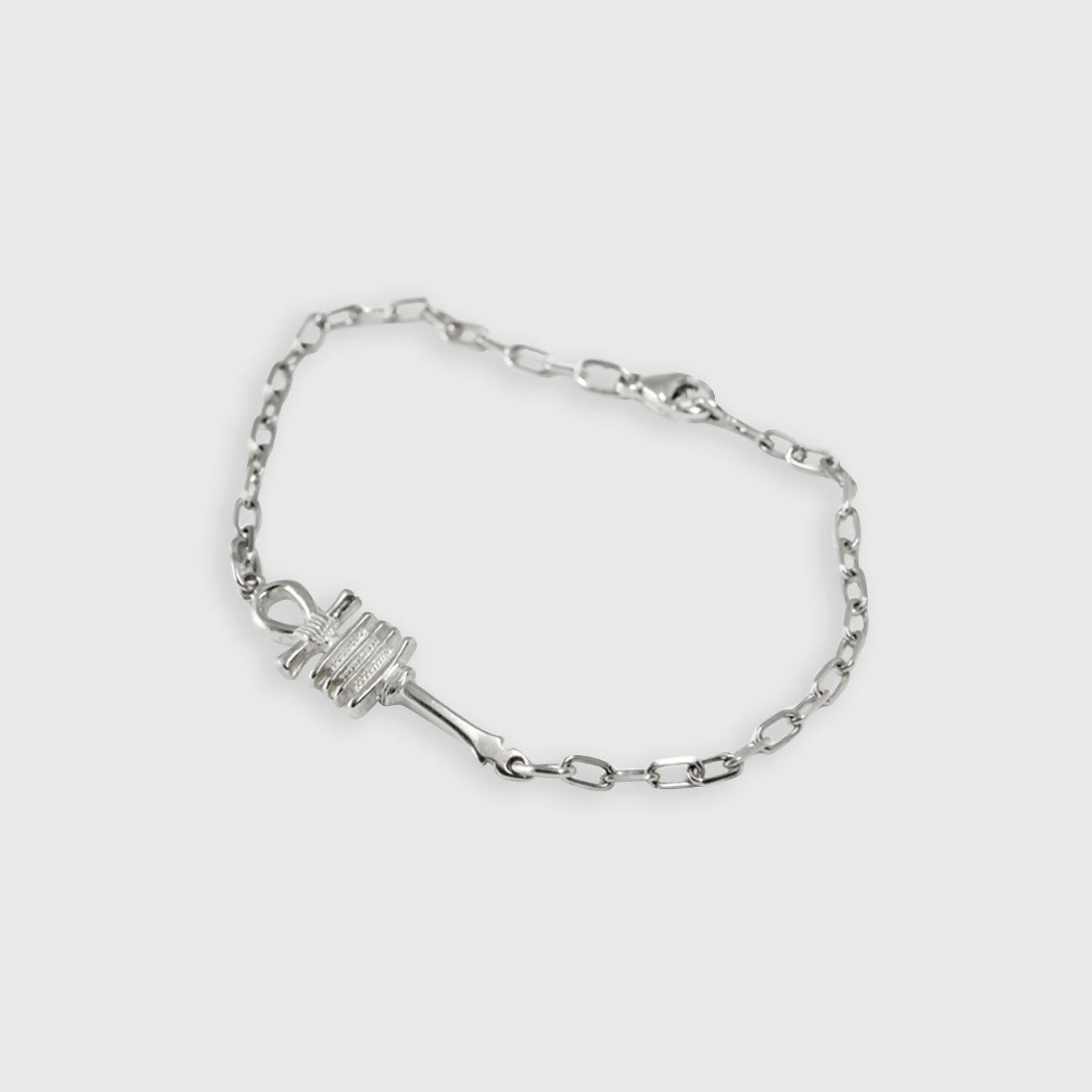 Bracelet Chaine Croix de vie de Cléopâtre ancienne argent | EMPREINTES Paris