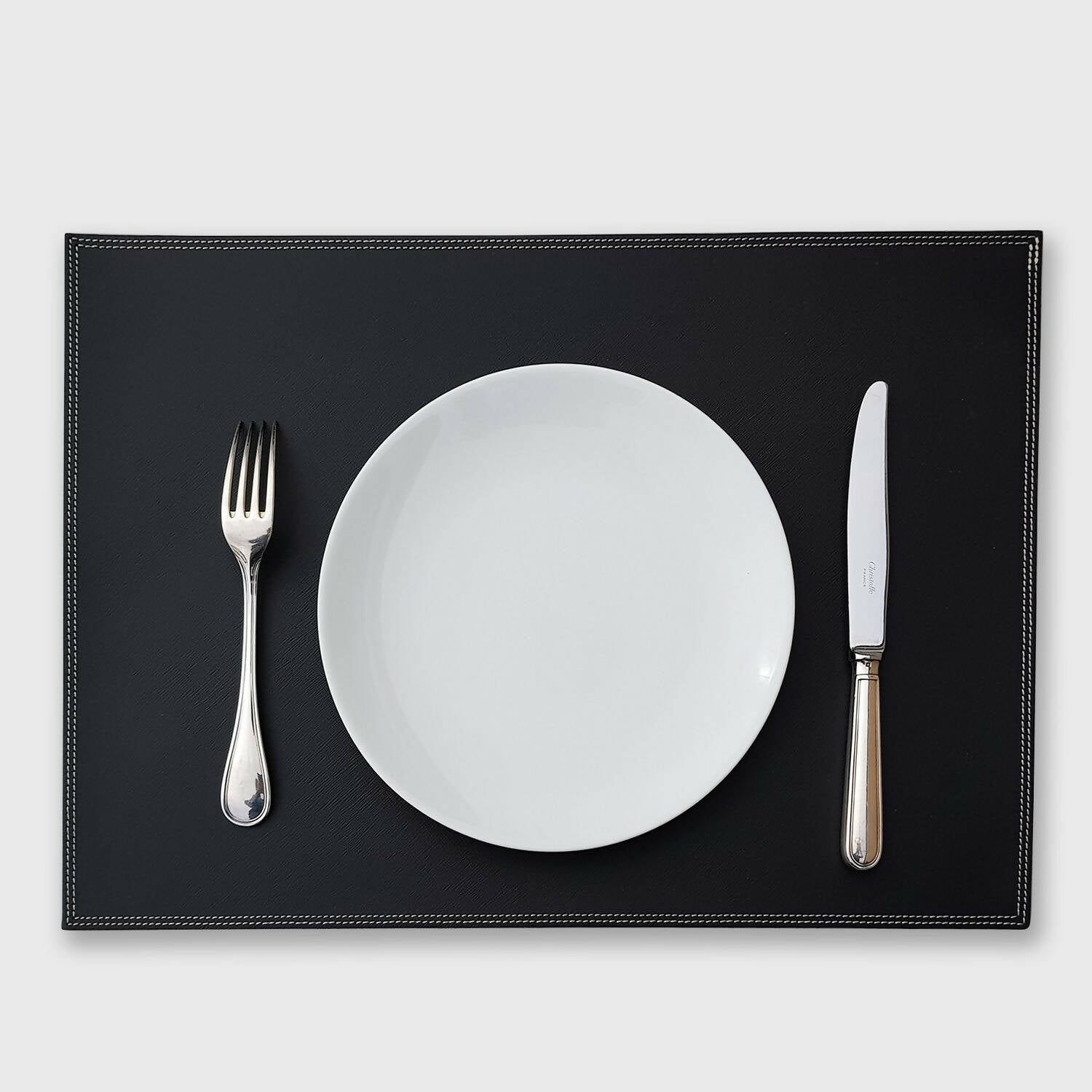 Set de table UNO en cuir noir | EMPREINTES Paris | EMPREINTES Paris