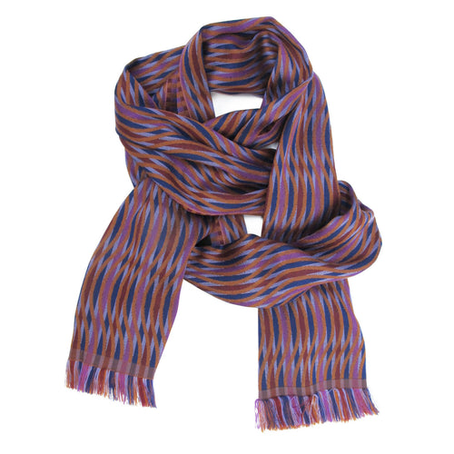 Écharpe Étroite Laine Soie Multico Daim Sismique | EMPREINTES Paris - EMPREINTES Paris