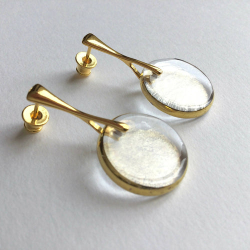 Boucles d'oreilles PLEINE LUNE clair et or | EMPREINTES Paris - EMPREINTES Paris