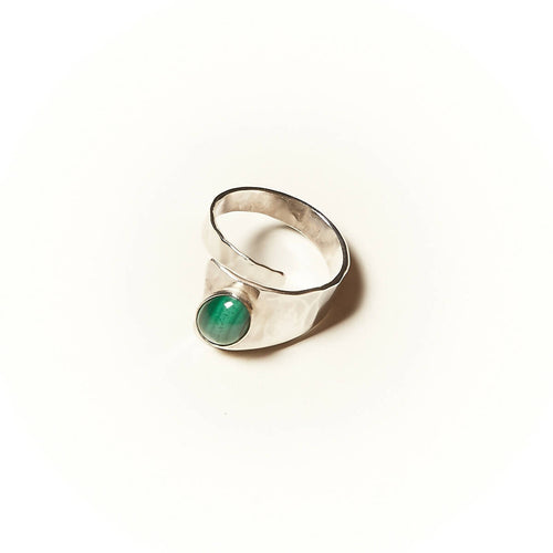 Bague ROMAE en argent avec une malachite. | EMPREINTES Paris - EMPREINTES Paris